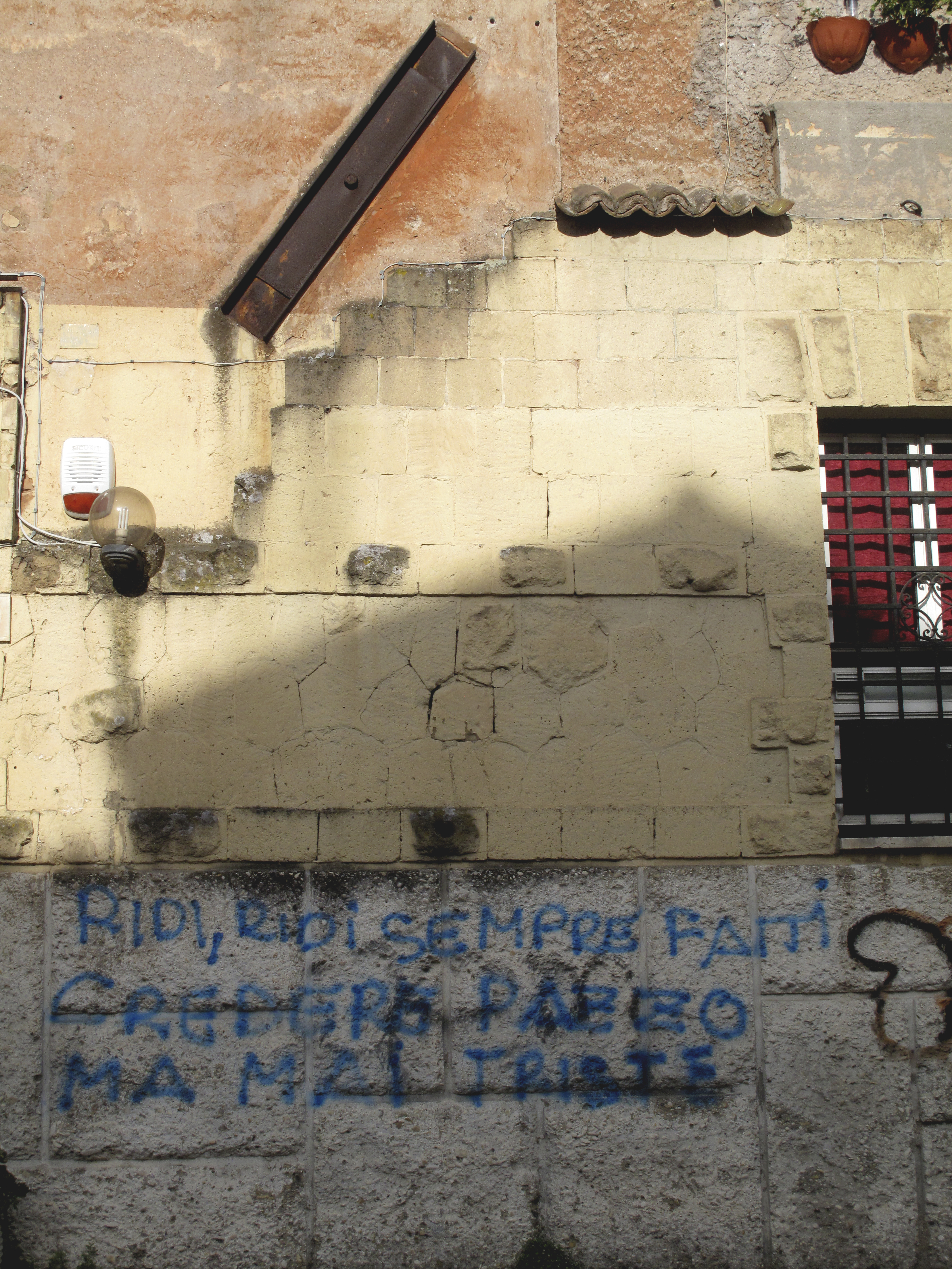 Laugh laugh, wall, Rome, Italy