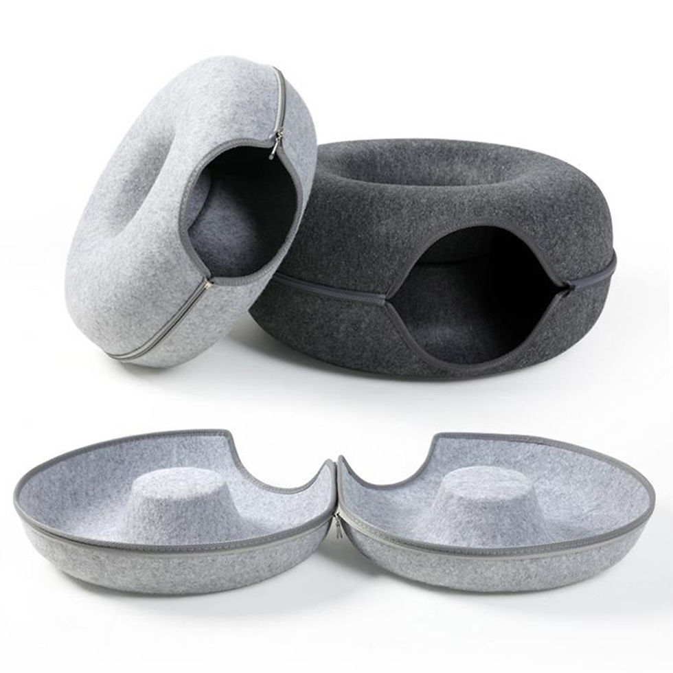 Miniatura: Cama Túnel 2 em 1 para Gatos em Feltro
