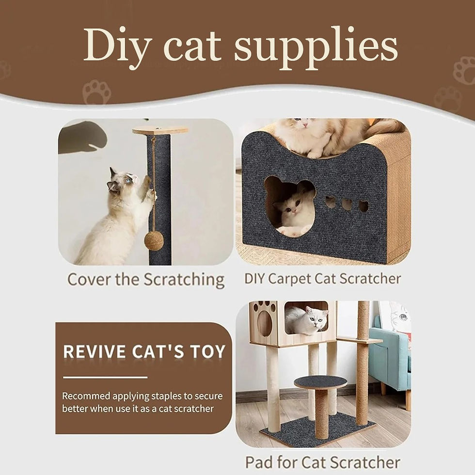 Miniatura: Self-Adhesive Cat Scratching Mat Trimmable Cat Carpet Cat Scratching Carpet Corn