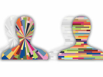 Couples+ graphic image - two people who could be of any gender, sexuality or relationshipuld 