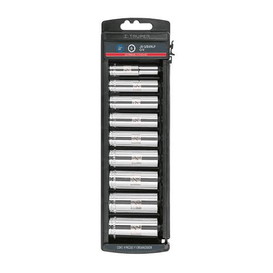 Juego de dados largos 3/8"