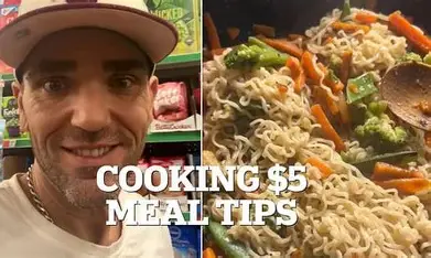 Photo of Chef Moe and his cooking.