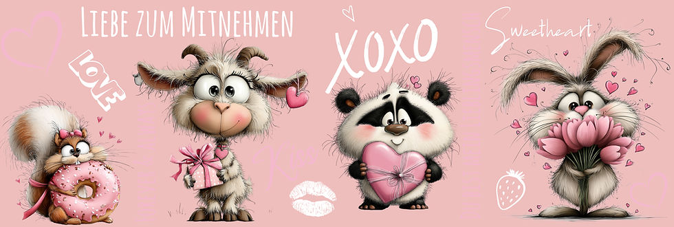 Porridge-Becher mit motiv love