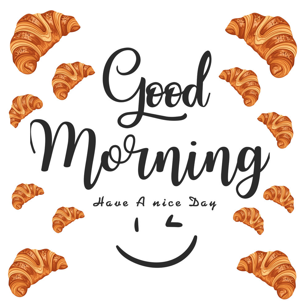 Good Morning Canvas Tasche mit Croissant-Motiv als Produktdarstellung