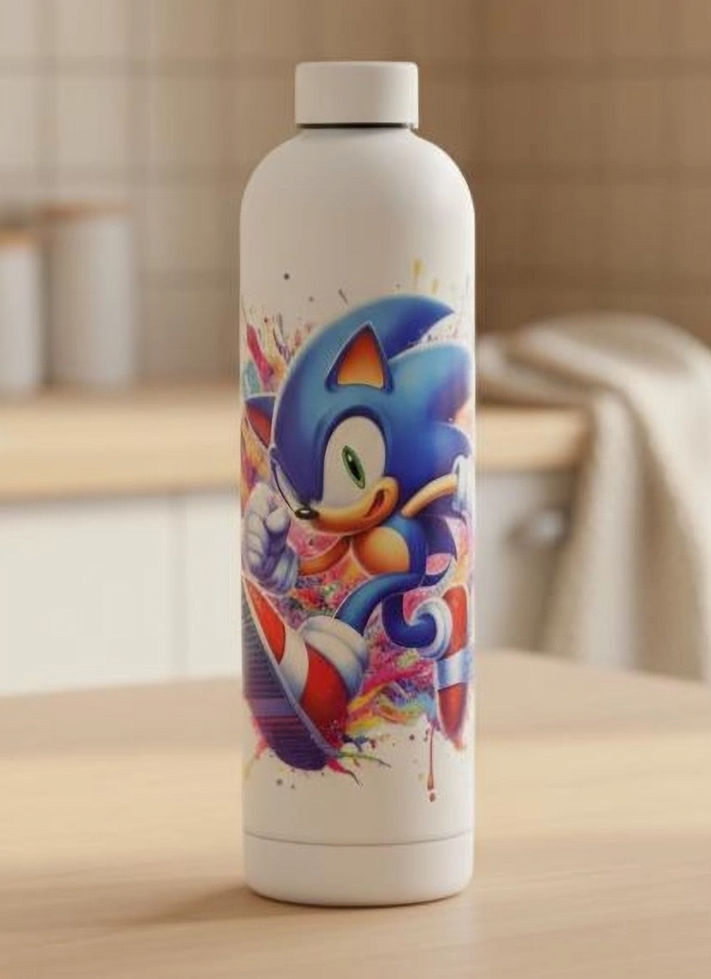 Blauer Igel Trinkflasche 1L aus Edelstahl