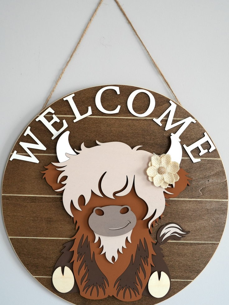 Schild - Niedliches Rind