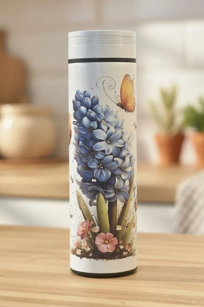 Edelstahl-Trinkflasche 0.5L mit LED-Deckel