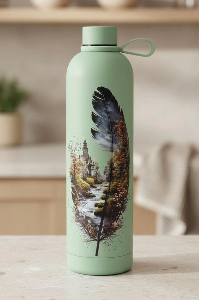 1L Flasche mit Motiv