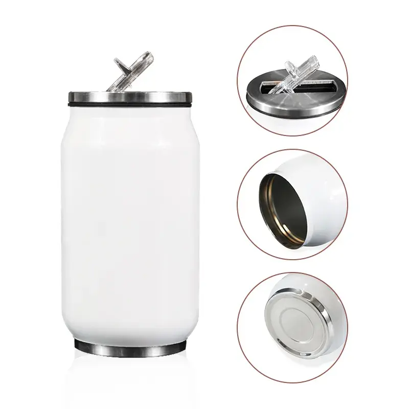 Weisser 0.5L Trinkbecher Detail Deckel