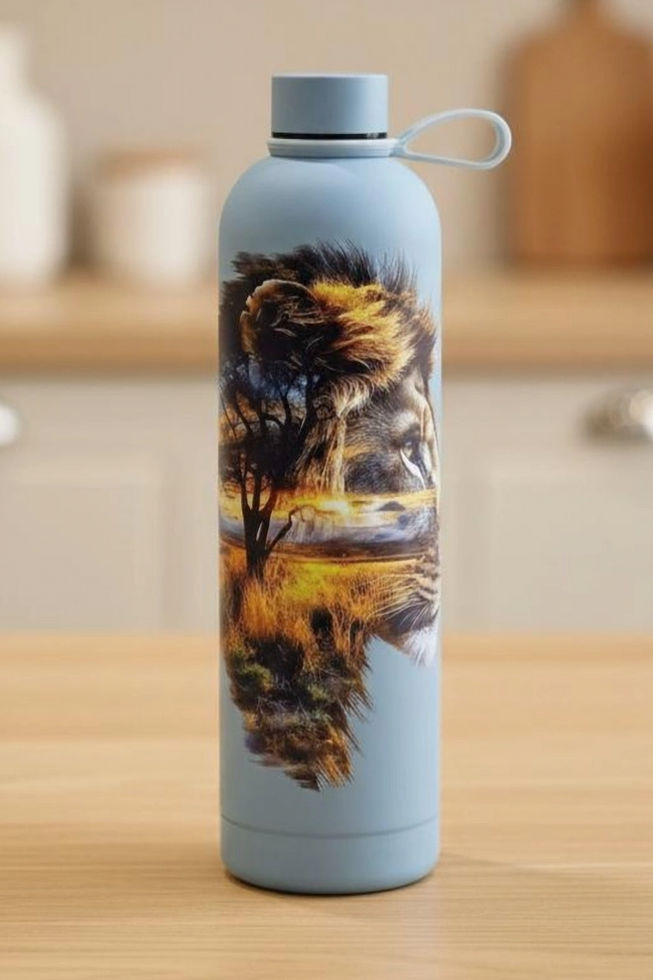 1L Flasche mit Motiv