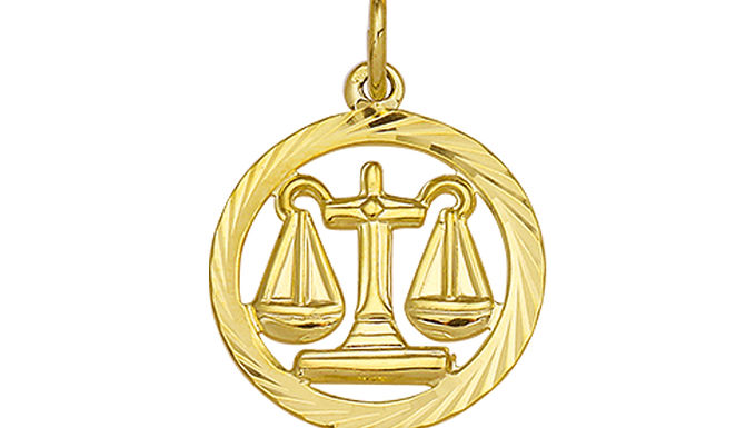 Gouden Sterrenbeeldhanger Weegschaal
