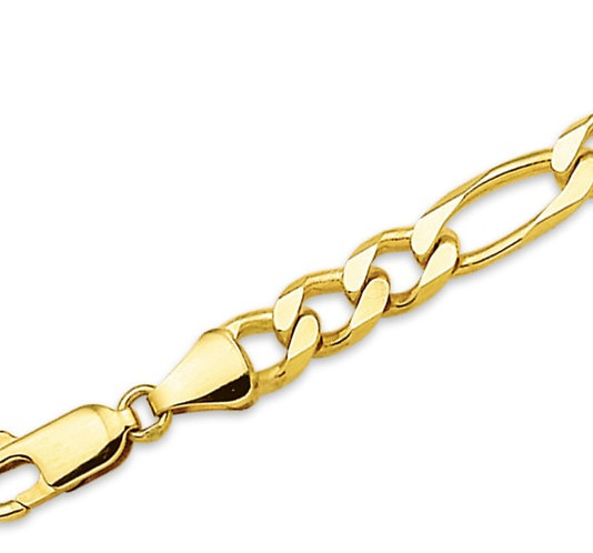 Gouden Figaro armband 4.9 mm breed - 20 cm lang