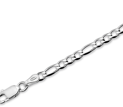 Zilveren Figaro armband 3.25 mm breed - 18 cm lang