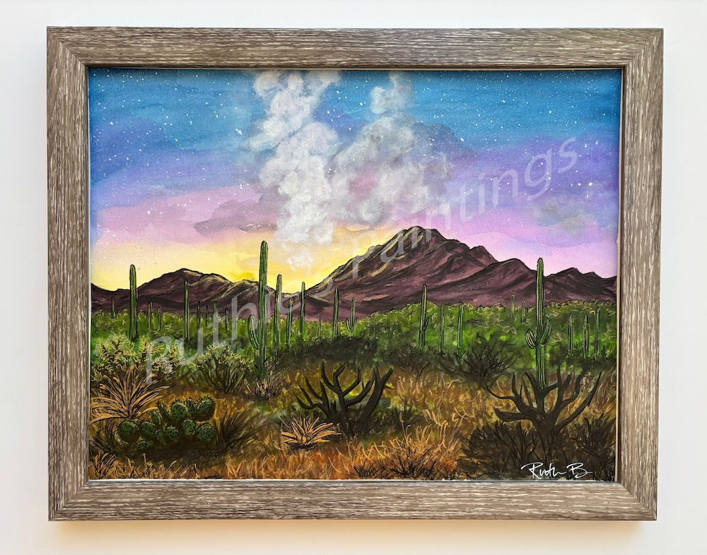 "Desert Sunset Galaxy" Painting