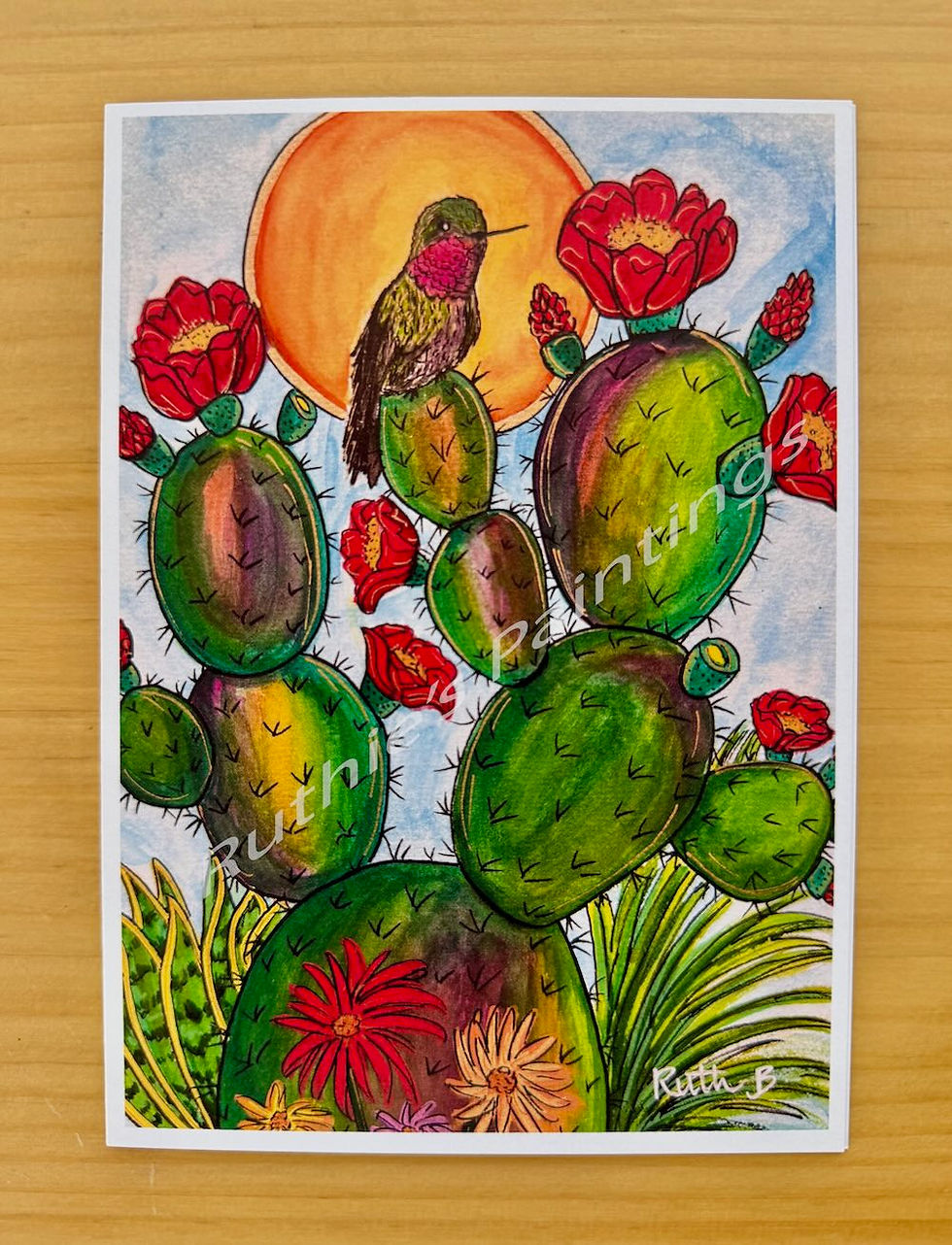Thumbnail: "Happy Hummingbird" Greeting Card