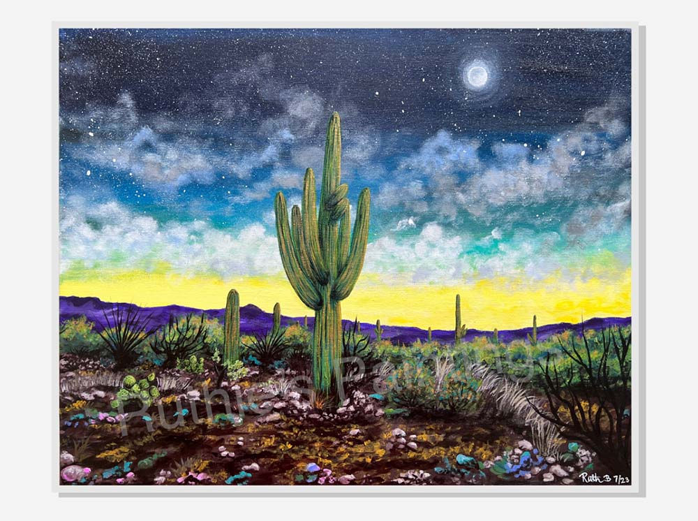 "Desert Moon" Acrylic Magnet