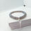 Thumbnail: Grey Agate bracelet with silver wing.