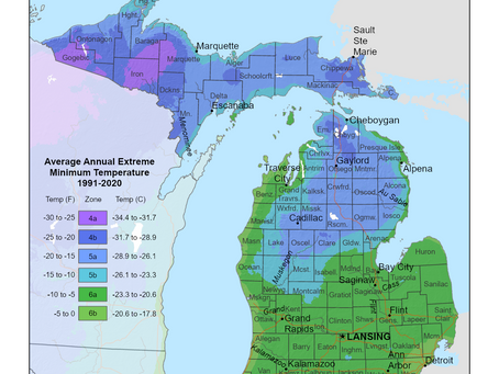 USDA Hardiness Zones Across the U.S. - Spotlight on Michigan!