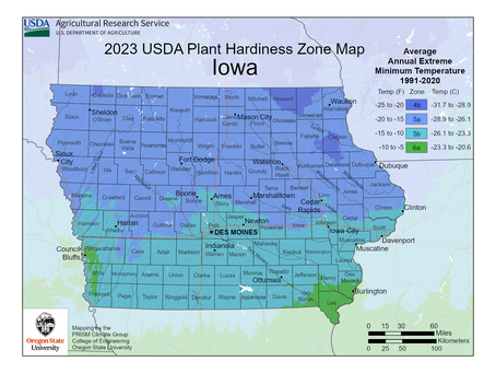 USDA Hardiness Zones Across the U.S. - Spotlight on Iowa!