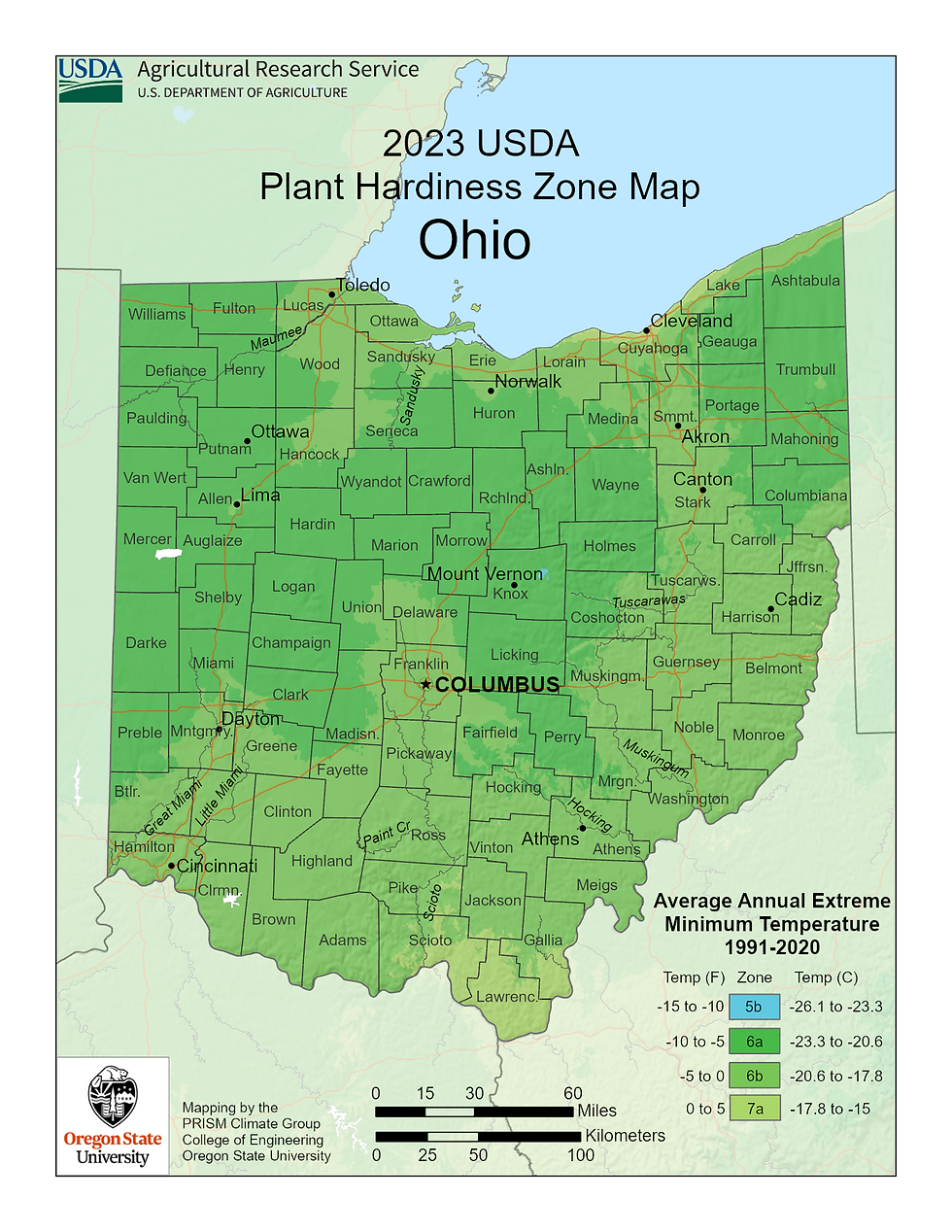 Ohio’s climate varies across the state, with colder temperatures in the north and milder conditions in the south.