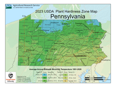 USDA Hardiness Zones Across the U.S. - Spotlight on Pennsylvania!
