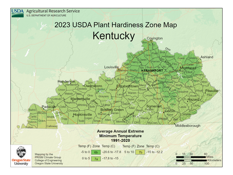 USDA Hardiness Zones Across the U.S. - Spotlight on Kentucky!