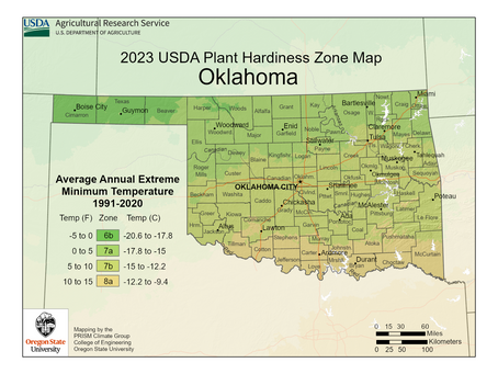 USDA Hardiness Zones Across the U.S. - Spotlight on Oklahoma!