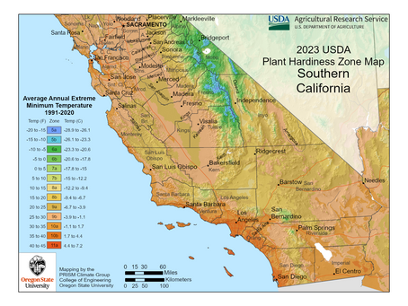 USDA Hardiness Zones Across the U.S. - Spotlight on Southern California!