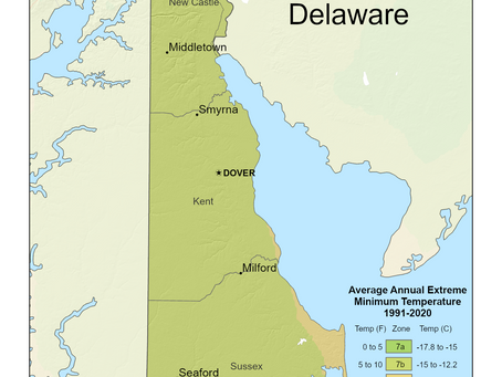 USDA Hardiness Zones Across the U.S. - Spotlight on Delaware!