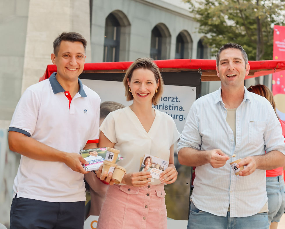 Glace, Gespräche und gute Laune