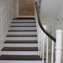 Railing Tangga dan anak tangga kayu