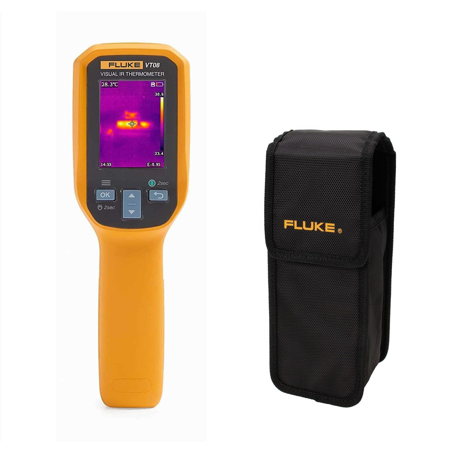 ビジュアル放射温度計 (熱画像/可視画像) VT08 + 携帯用ソフトケース FC-VT08/301 セット商品