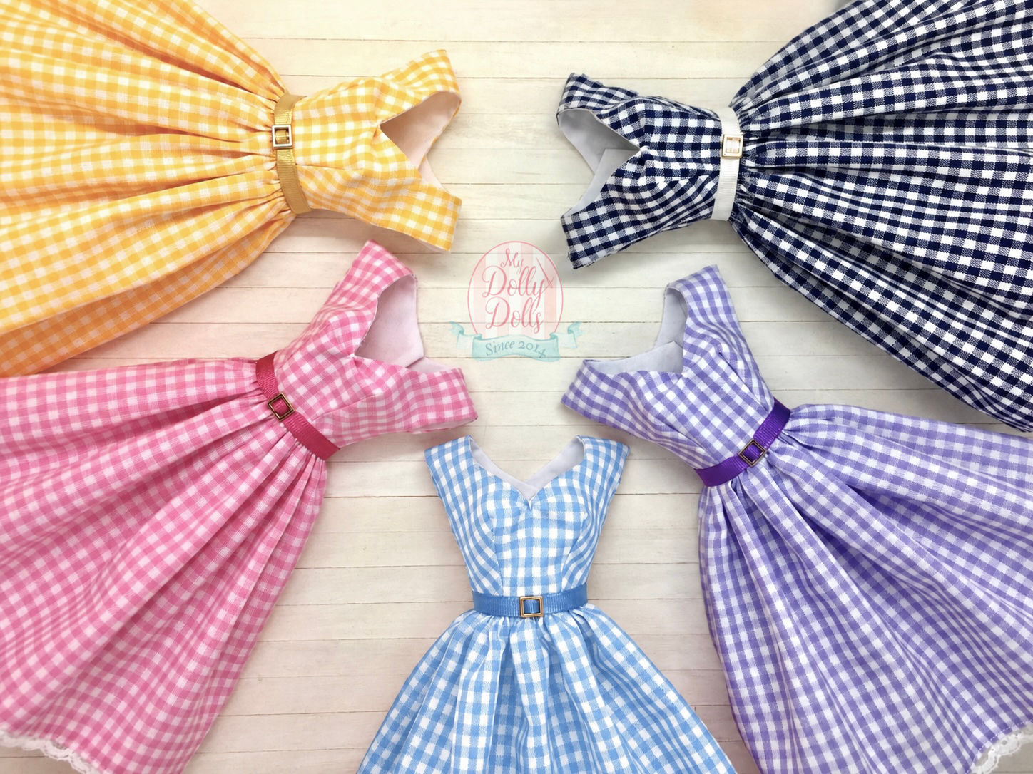 Riviera Collection. Gingham Full Skirt Dress.