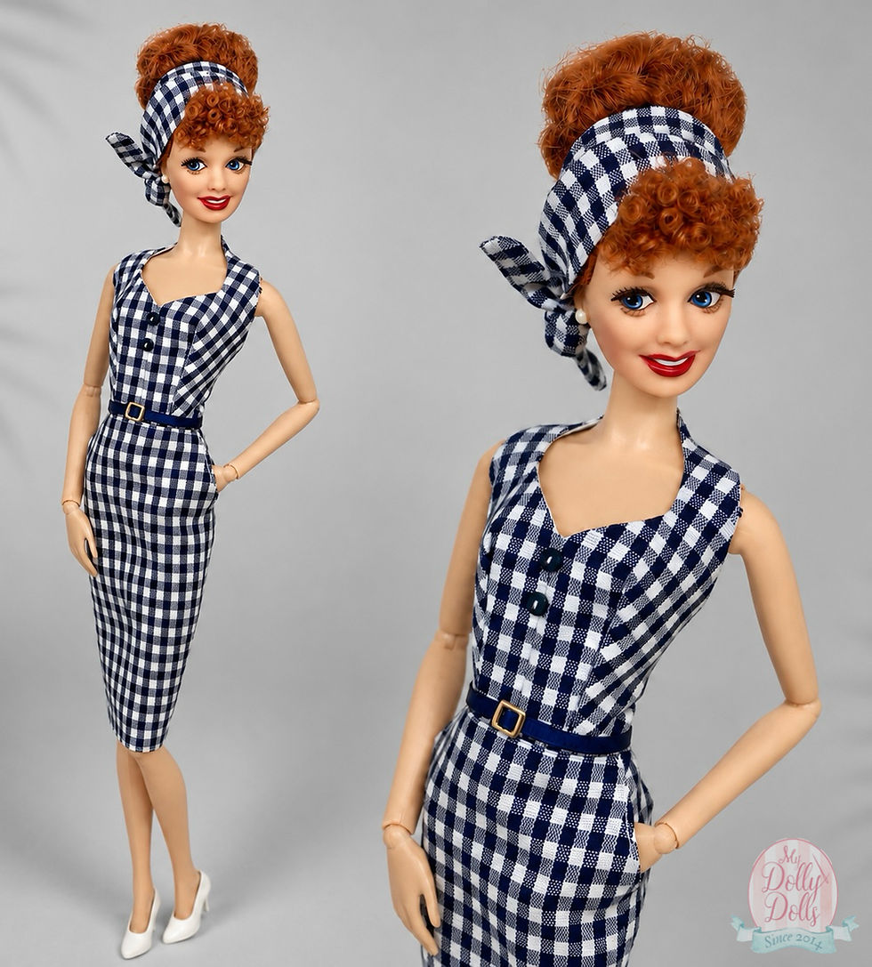 Miniatura: Colección Riviera. Vestido tubo vichy