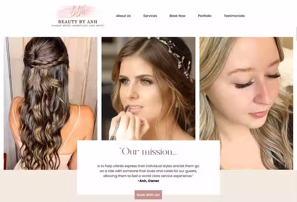 Beauty by Anh homepage revision