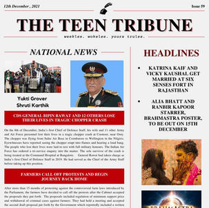 ISSUE 59 THE TEEN TRIBUNE