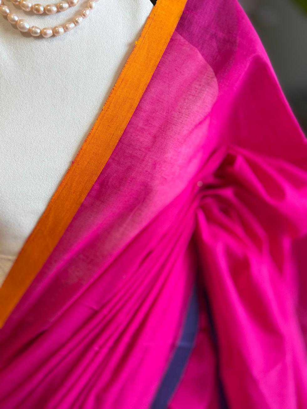 Thumbnail: Handwoven Bengal soft cotton saree 