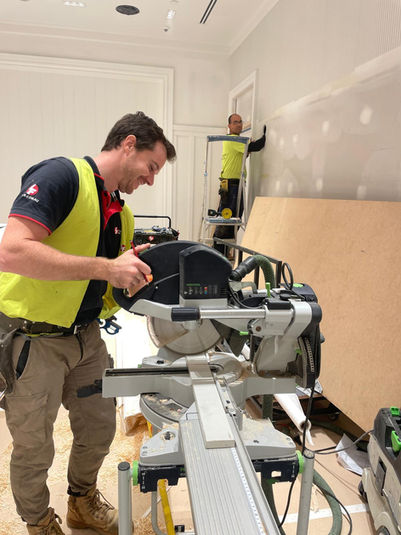 LFCS Carpenter sawing some timber