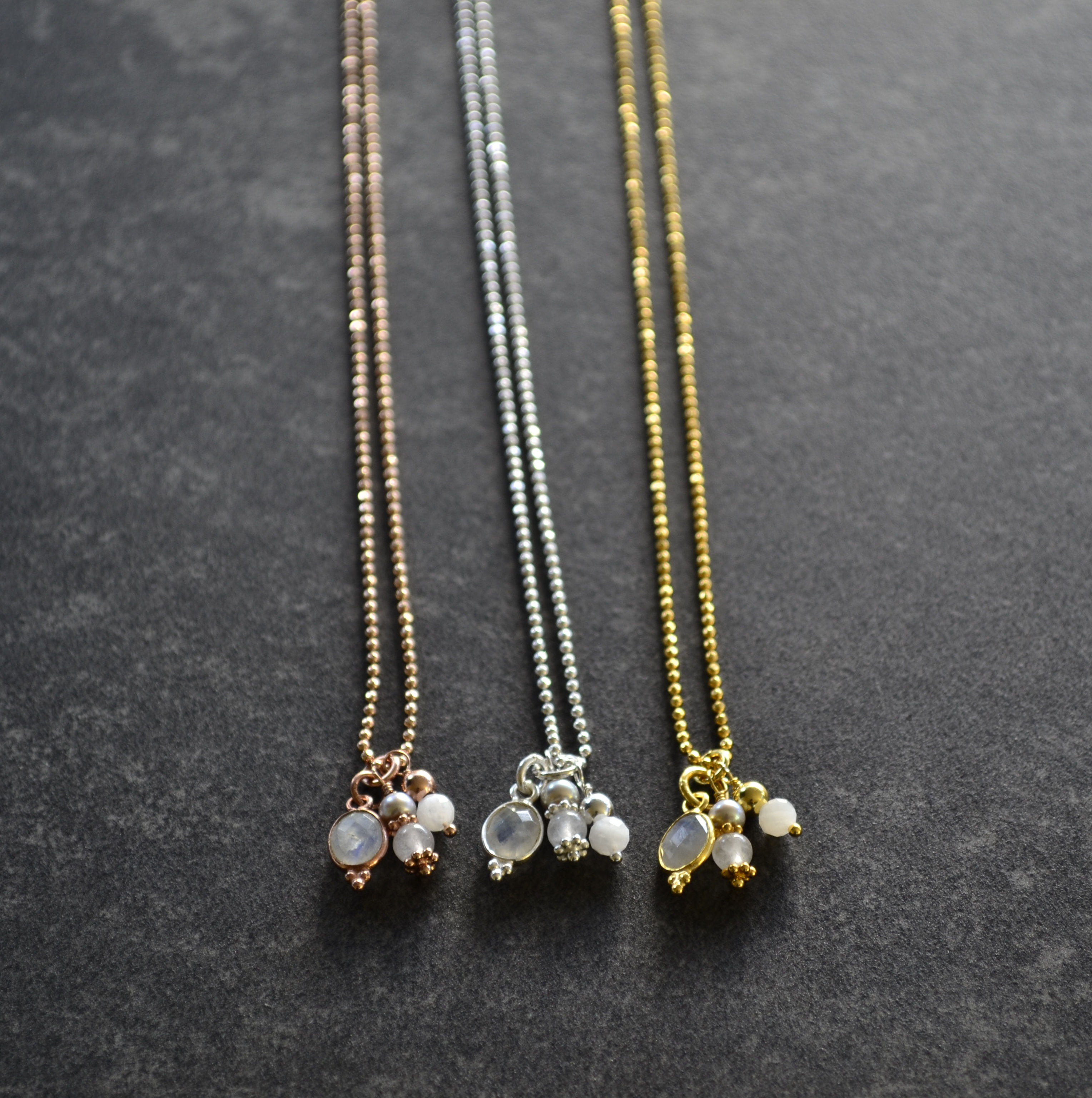 Silberketteli mit Mondstein-Anhänger