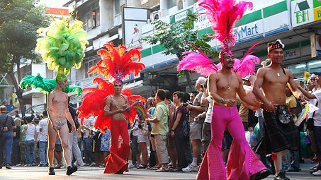 Gay parade in Silom, Bangkok, Thailand
