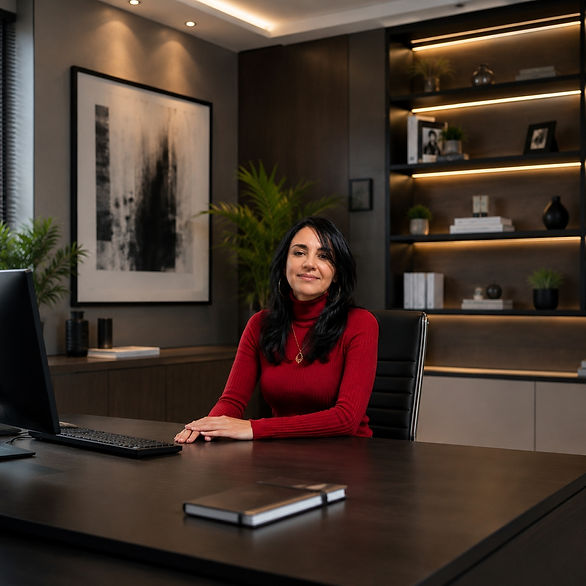 Adriana Jeritox em seu escritório  