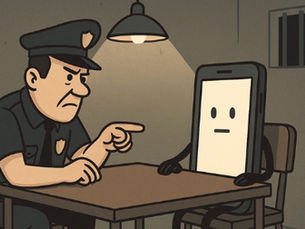 Investigação de crimes digitais: advogado analisando provas digitais em notebook, com smartphone e documentos sobre a mesa - advogado criminal Itajaí SC