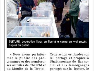 Article de presse : "Livres en Liberté" du samedi 1er octobre 2022