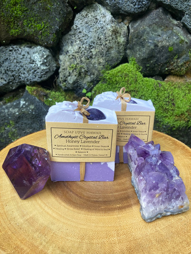 アロマストーン＊ペーパークイリング【L⑱】 Amethyst Crystal Bar (Honey Lavender) | SoapLoveHawaii