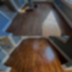hardwood before and after from a hardwood screen and recoat