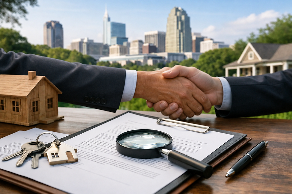 Two men shaking hands on a Real Estate success story