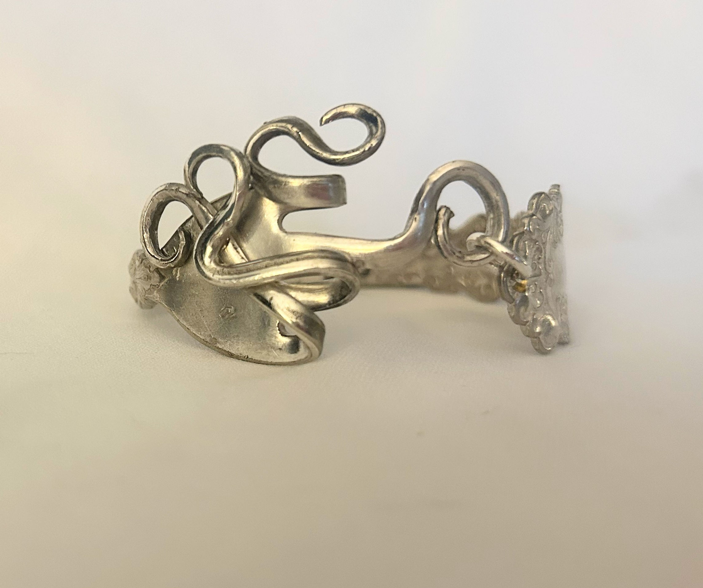     1847 Rogers Brothers Vintage Fork Hand Twisted Bracelet. 