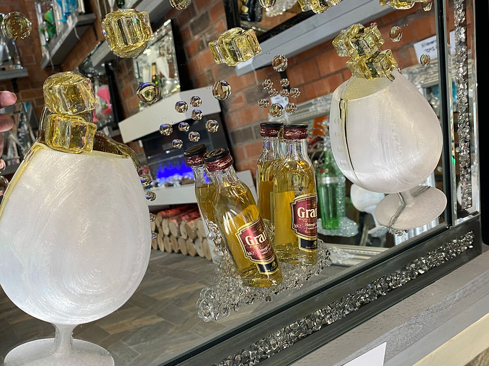 Thumbnail: Grants Whiskey Miniature 3D Art Mirror Picture