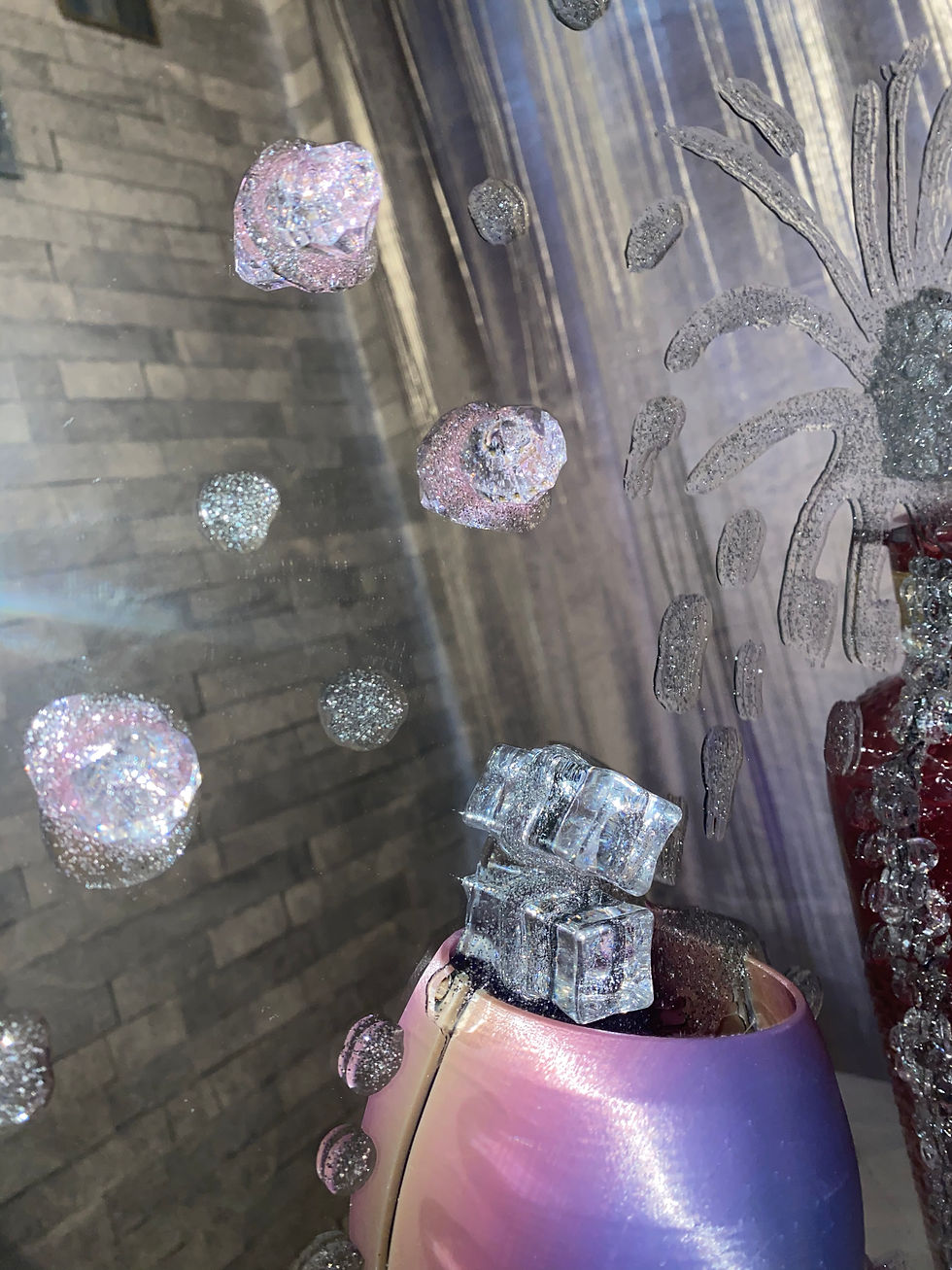 Thumbnail: Mermaid Pink Gin Bottle 3D Art Mirror Picture