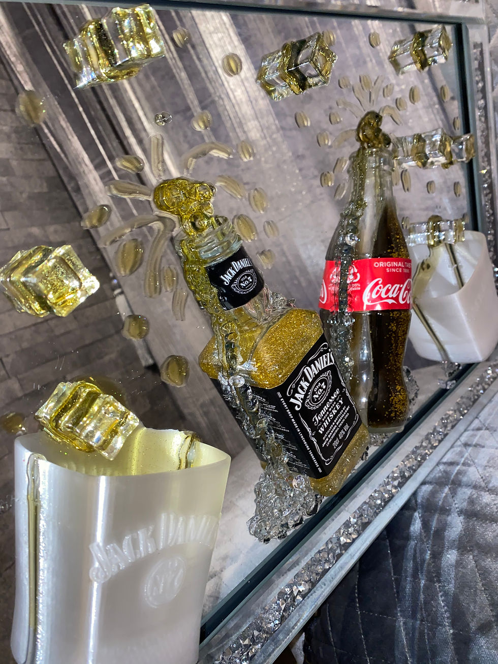 Thumbnail: Jack Daniels Mini 3D Art Mirrored Picture